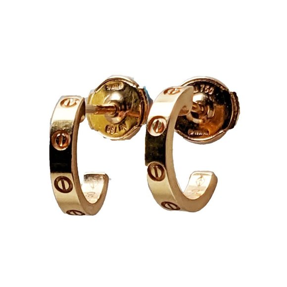 Cartier Jewelry - Cartier Yellow Gold Mini Love Earrings